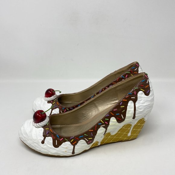 DIRTY LAUNDRY BAKED AND READY BIRTHDAY ICE CREAM HEEL SHOES  SIZE 11W | 3" HEEL - Picture 1 of 14